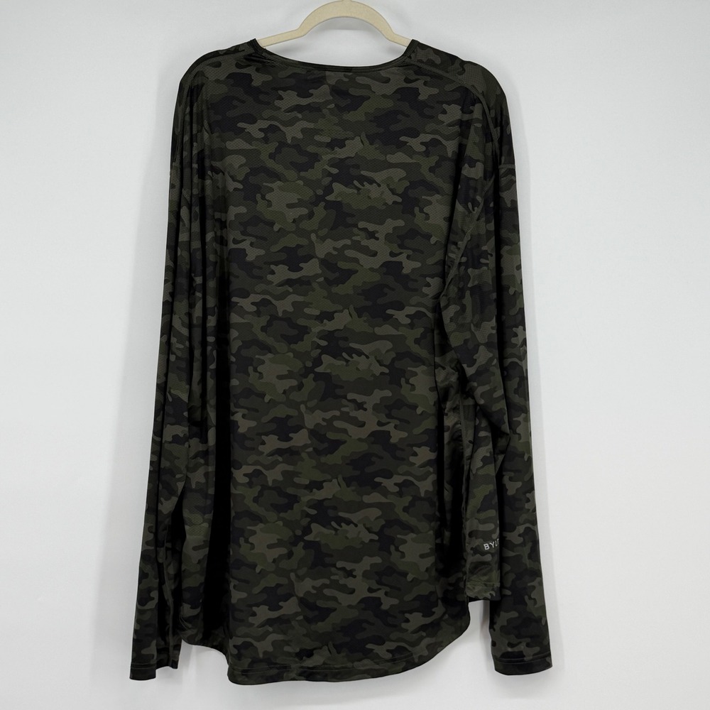 BYLT Premium Basics Mens XXL Camo Long Sleeve‎ Performance Shirt Green Black